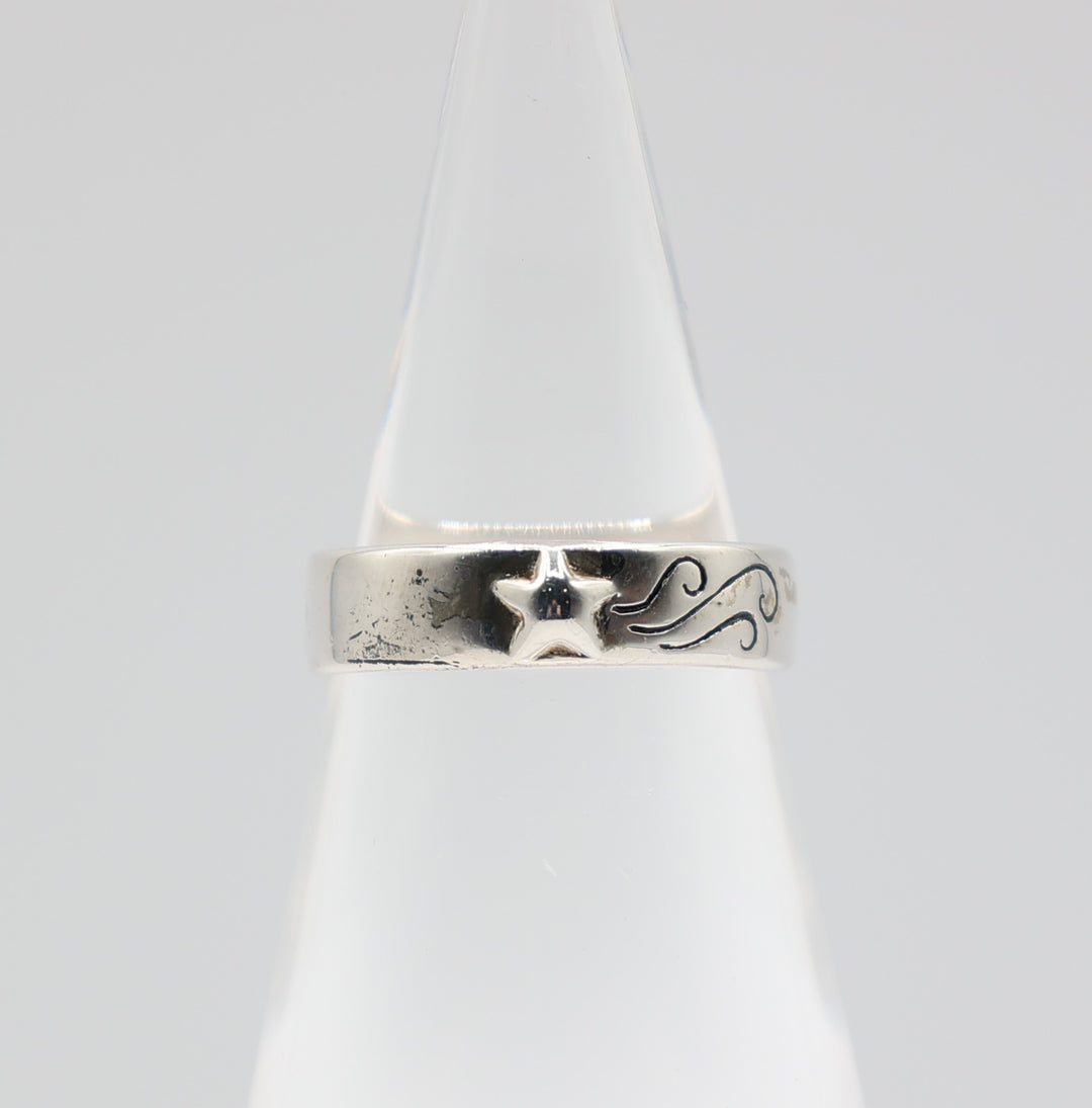 James Avery Silver Plated Shooting Star Believe Ring - Size 6.5