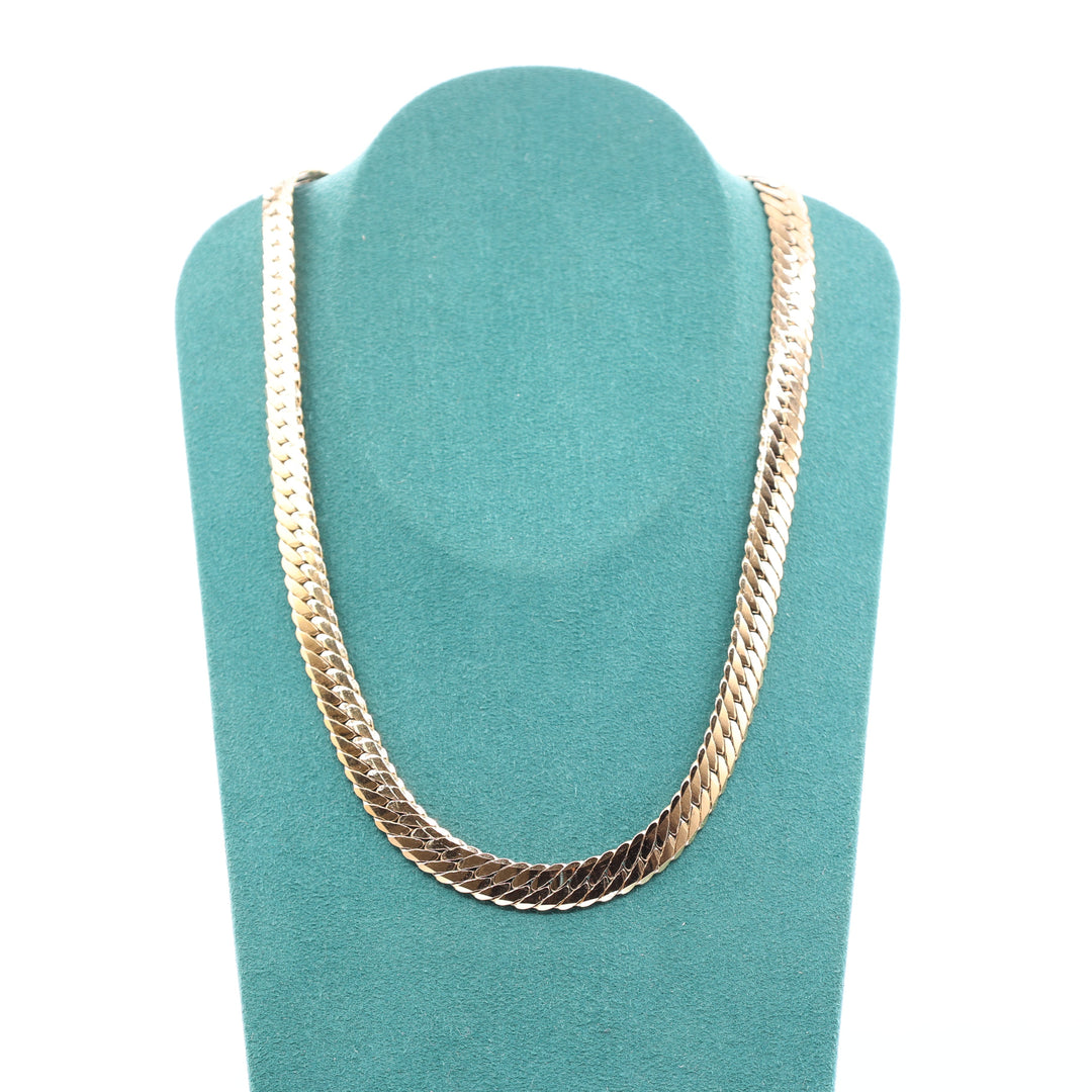 Napier Gold Tone Braided Chain Costume Necklace