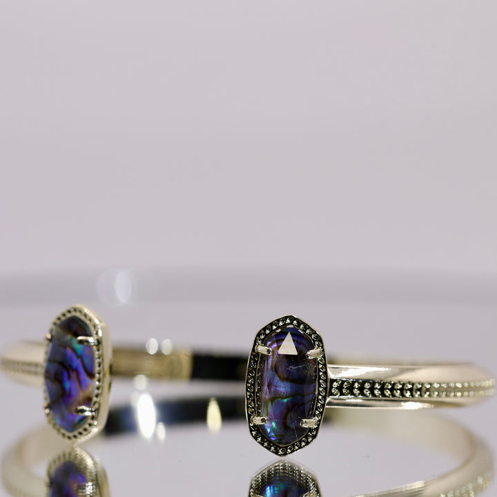 Kendra Scott Yellow Gold Tone Abalone Cuff Bracelet