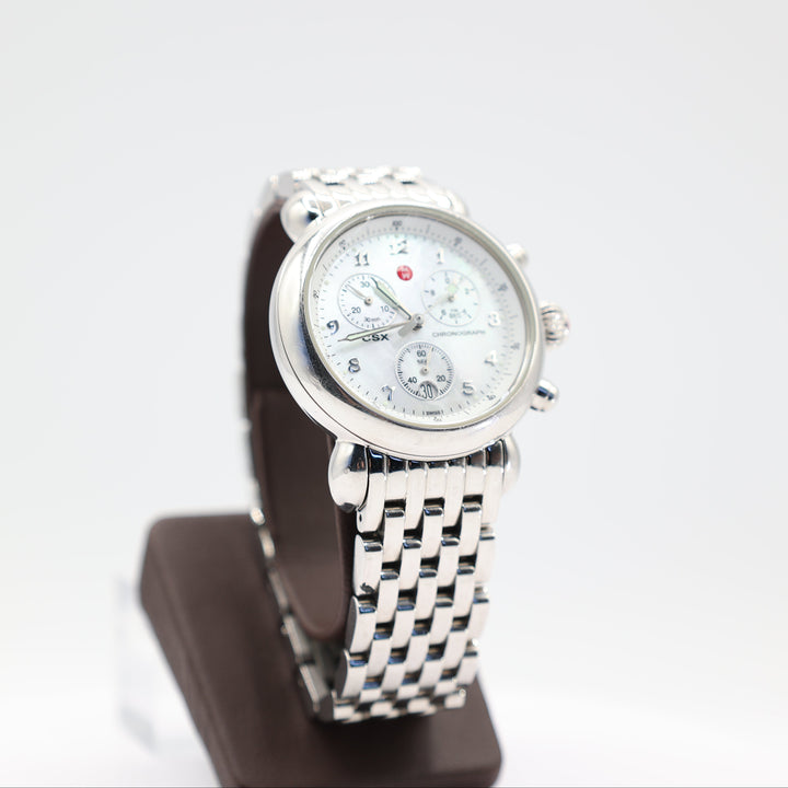 Michele CSX Mother of Pearl Stainless Steel Watch for Women
