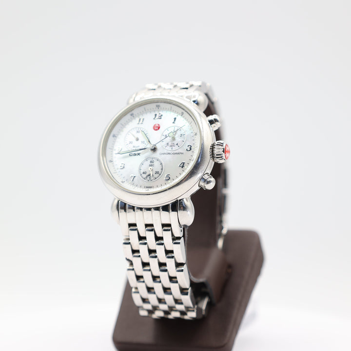 Michele CSX Mother of Pearl Stainless Steel Watch for Women