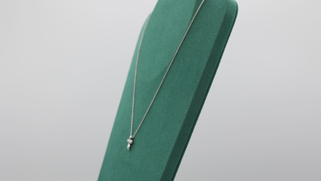 Tiffany & Co. Elsa Peretti 925 Small Cross Necklace 12mm x 9.5mm