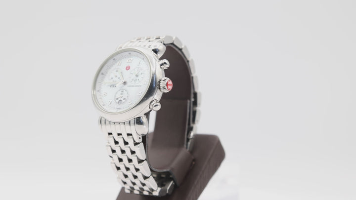 Michele CSX Mother of Pearl Stainless Steel Watch for Women