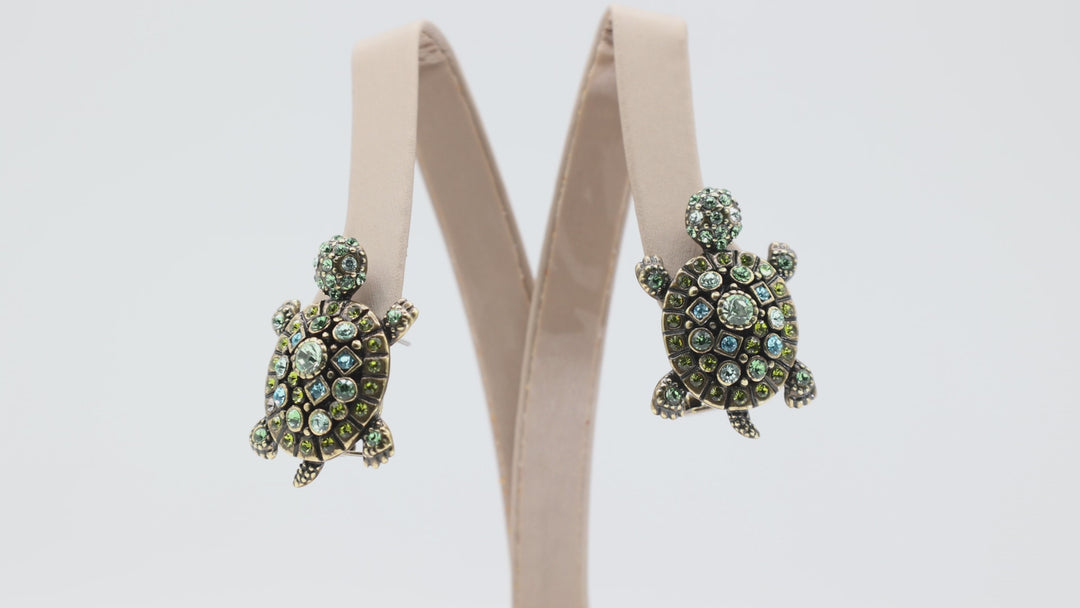 Heidi Daus Simply Irresistible Crystal Turtle Earrings