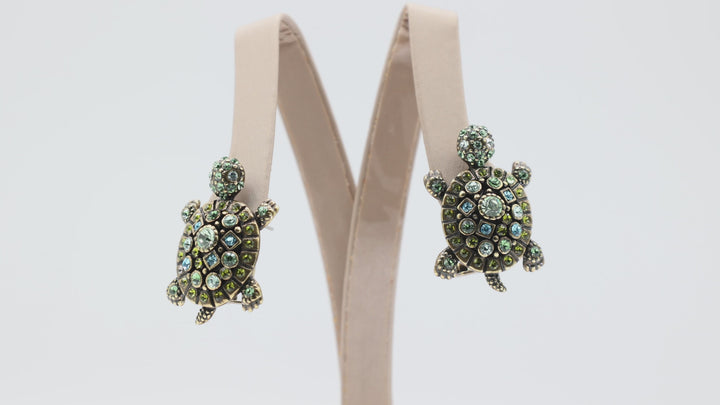 Heidi Daus Simply Irresistible Crystal Turtle Earrings