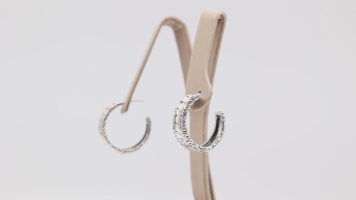 Effy 925 Sterling Silver with 18k Gold Accents Earrings