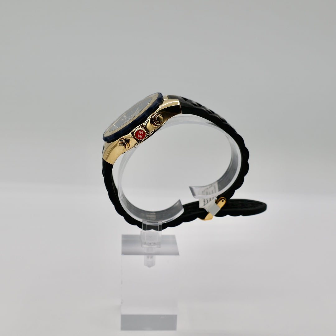Michelle Jelly Bean Tahitian Watch with Black and Blue Band