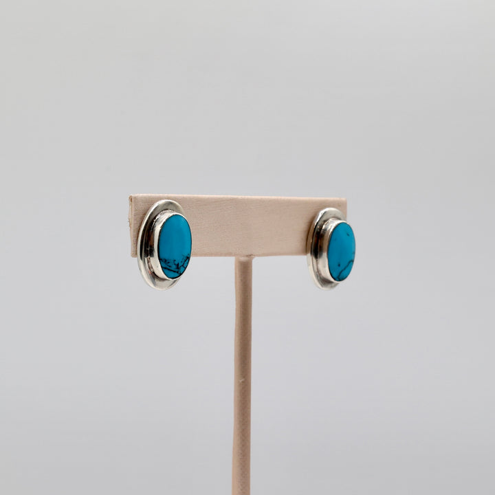 925 Sterling Silver Turquoise Mexico Earrings