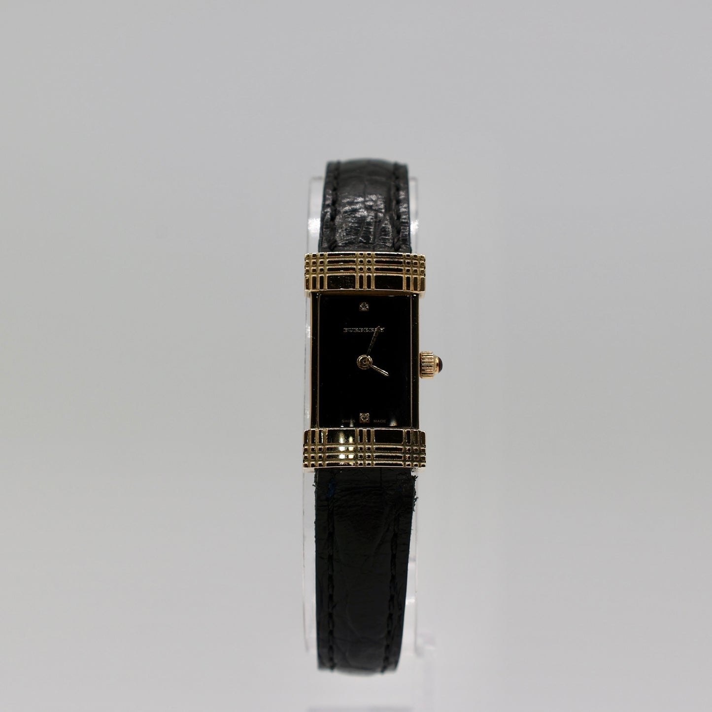 Vintage Burberry Heritage Watch 18k Yellow Gold Plated with Leather Band