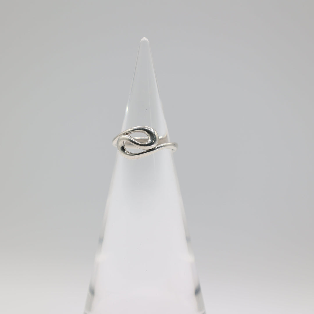 Tiffany Co 925 Sterling Silver Peretti Wave Band Ring Size Six And A Quarter