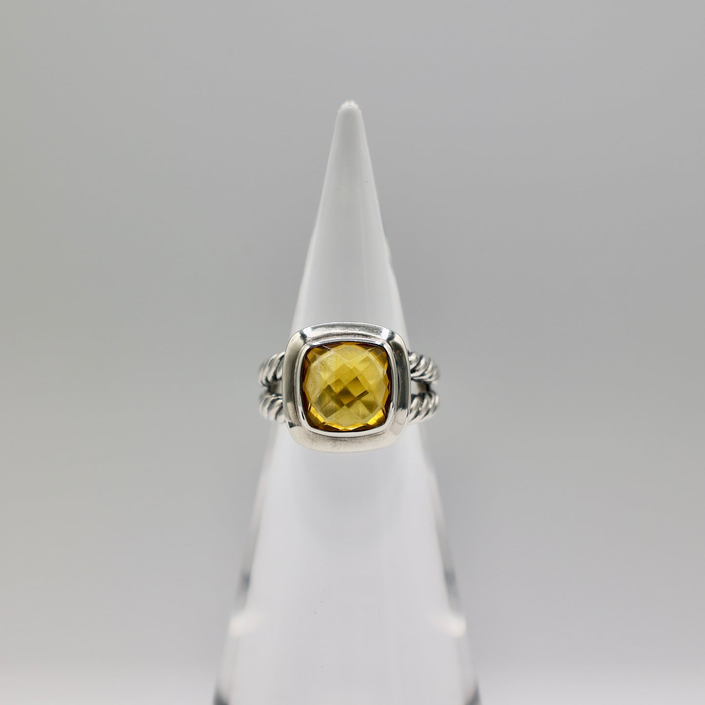 David Yurman Yellow Citrine Cable Albion Ring Size- 8.5