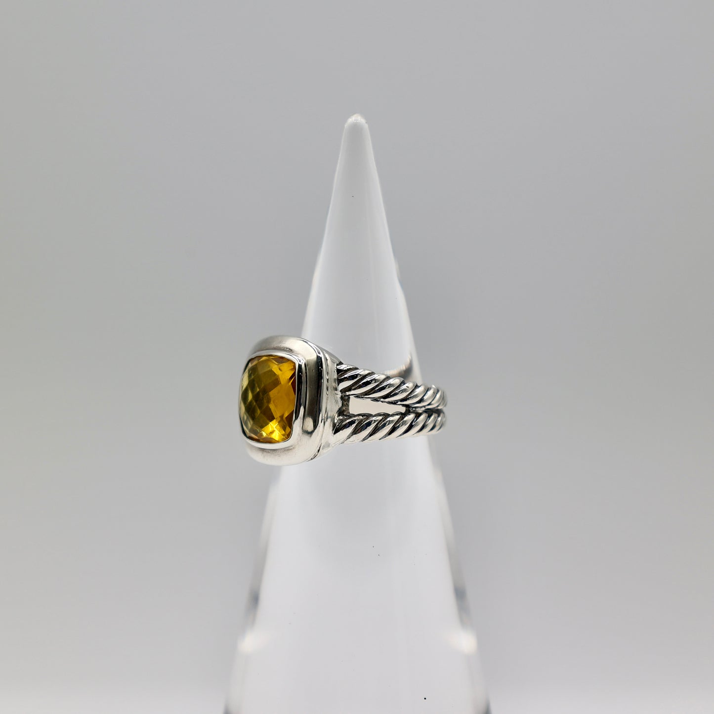 David Yurman Yellow Citrine Cable Albion Ring Size- 8.5