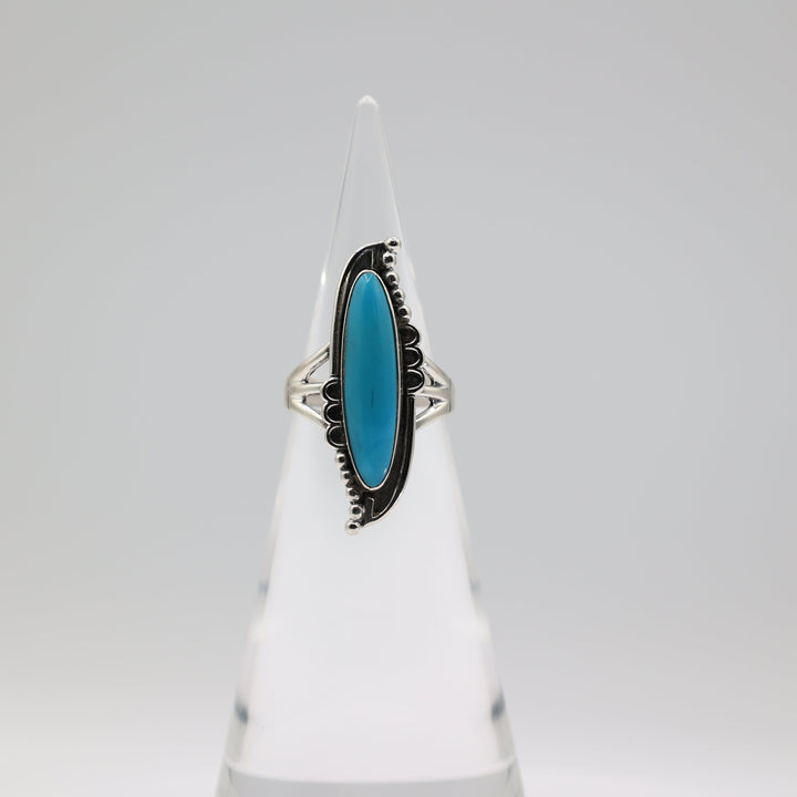 Sterling Silver Turquoise Ring Southwest Style Size 9