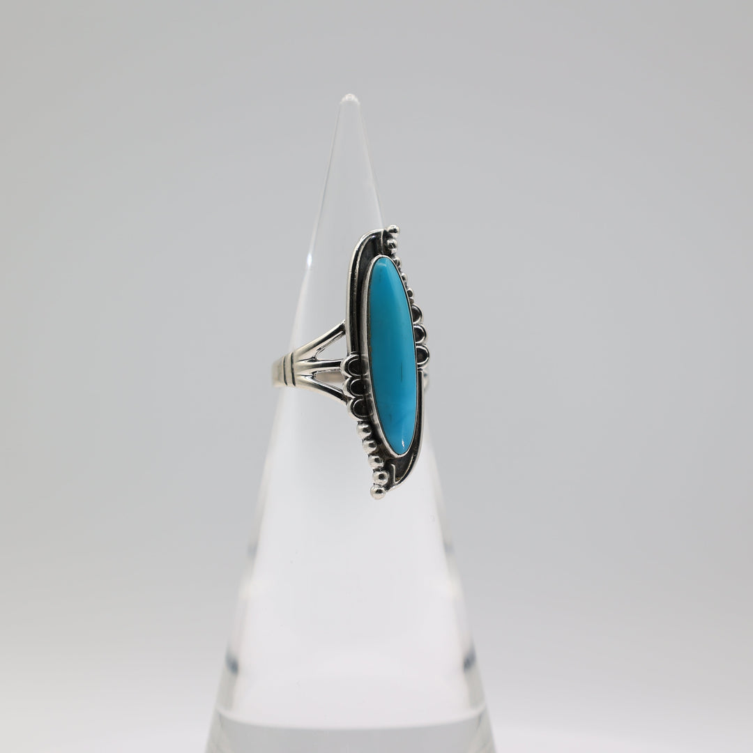 Sterling Silver Turquoise Ring Southwest Style Size 9
