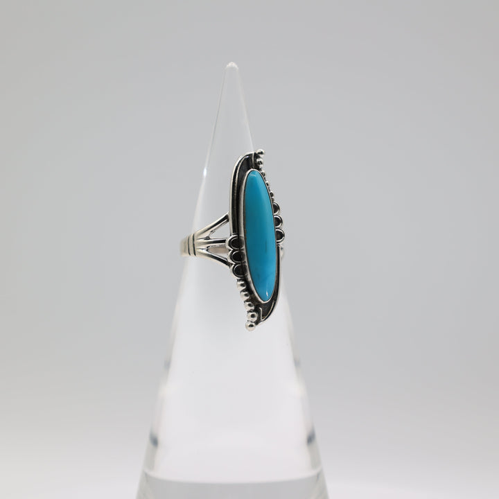 Sterling Silver Turquoise Ring Southwest Style Size 9