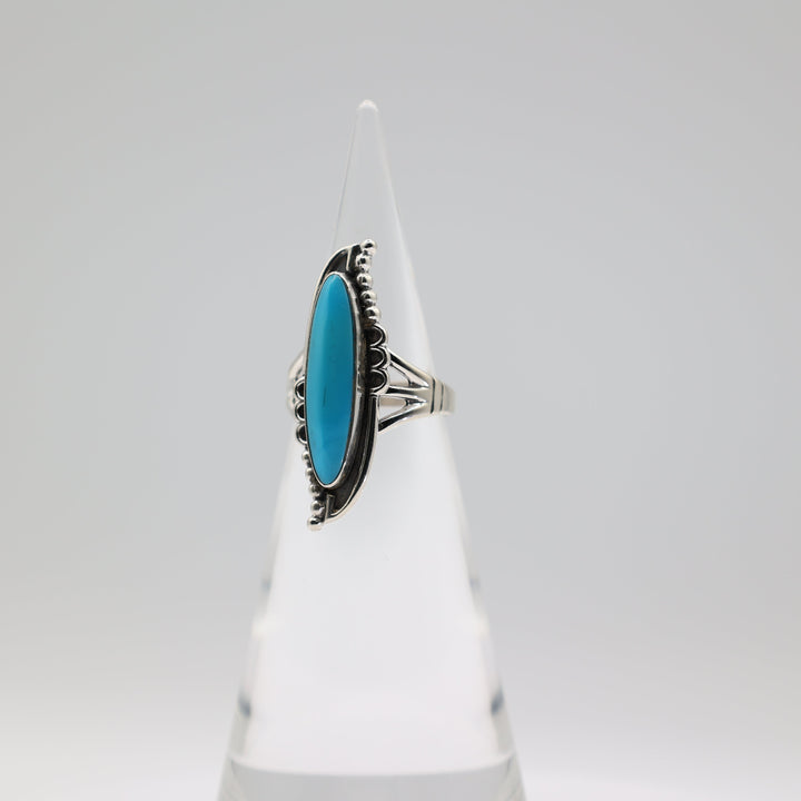 Sterling Silver Turquoise Ring Southwest Style Size 9