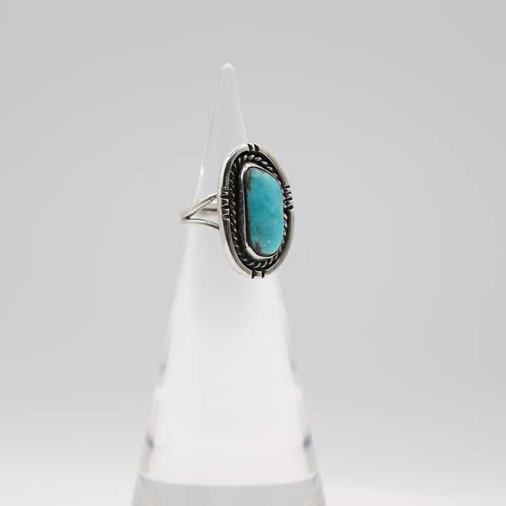 925 Sterling Silver Turquoise Southwestern Ring Size 5.5