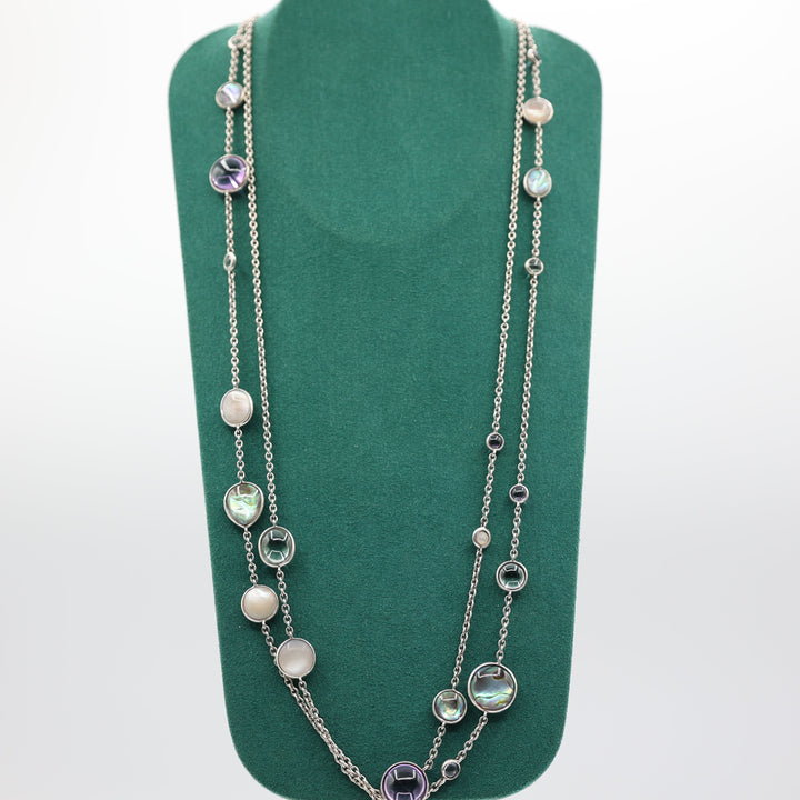 925 Sterling Silver Ippolita Classico Long Pinball Layering Necklace