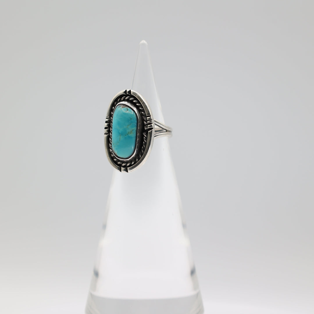 925 Sterling Silver Turquoise Southwestern Ring Size 5.5