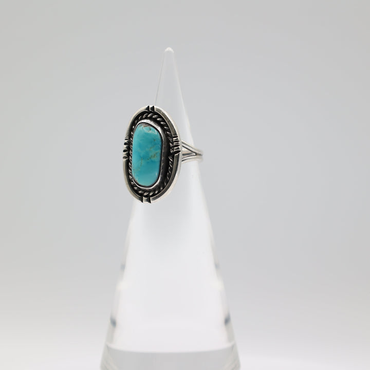 925 Sterling Silver Turquoise Southwestern Ring Size 5.5