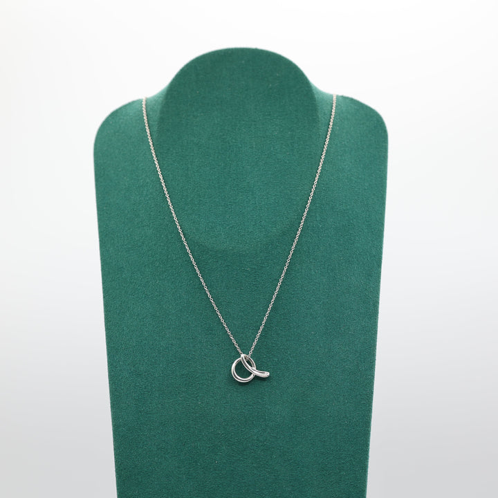 Tiffany And Co Elsa Peretti Sterling Silver Small O Alphabet Pendant Necklace