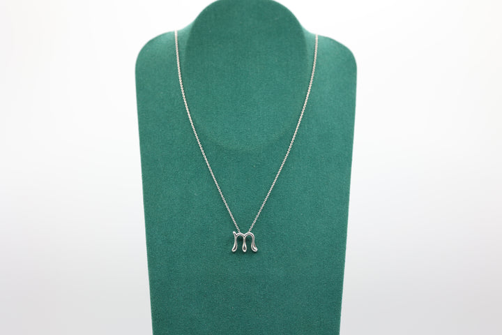 Tiffany & Co. 925 Silver M Necklace for Elegant Style