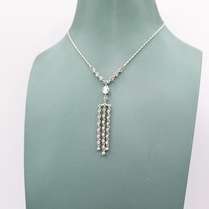 Givenchy Silver Toned Chandelier Pendant Necklace - 18 inches / 6.7 g