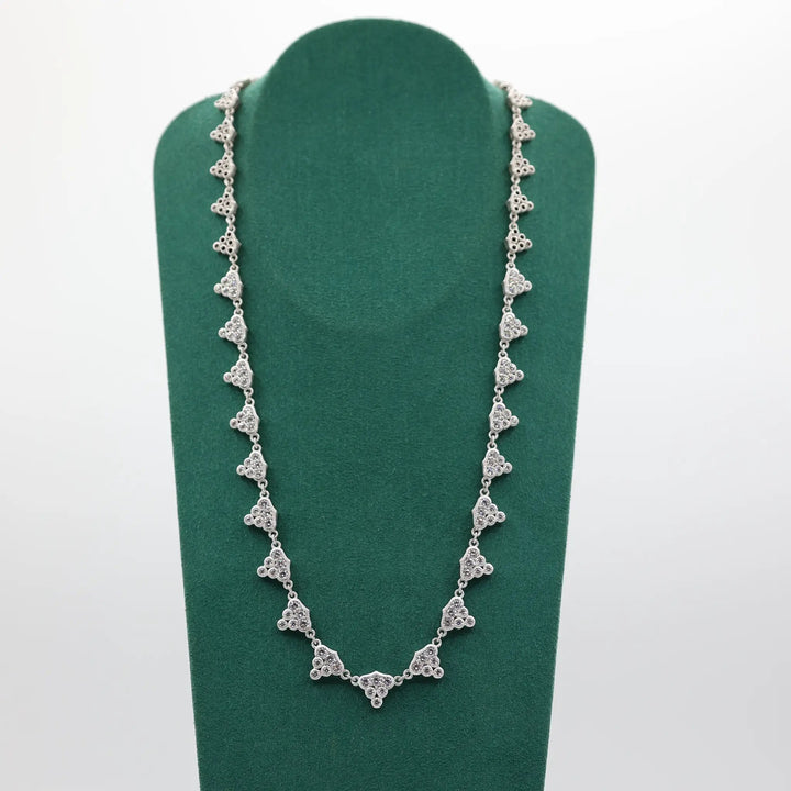 Judith Ripka 925 Sterling Silver CZ Dew Drop Link Necklace by Annie McConnell's Renewed Elegance