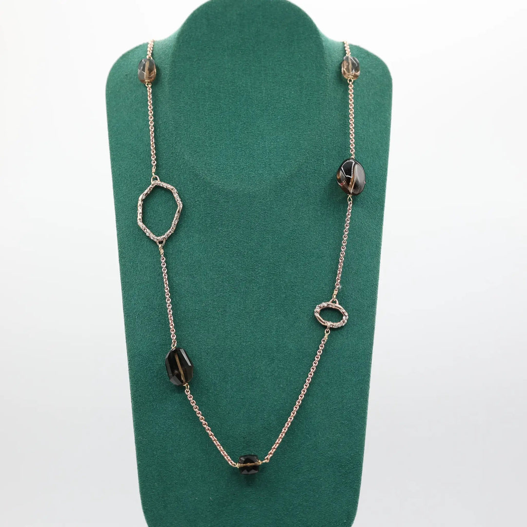 Alexis Bittar Rhinestone Smoky Quartz Station Necklace by Annie McConnell's Renewed Elegance