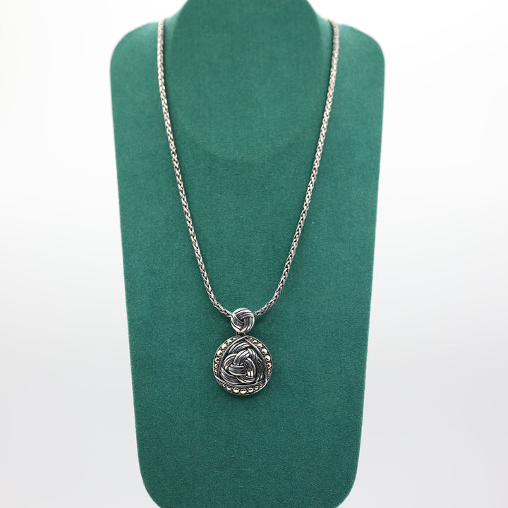 Effy 925 Sterling Silver and 18k Gold Pendant Necklace