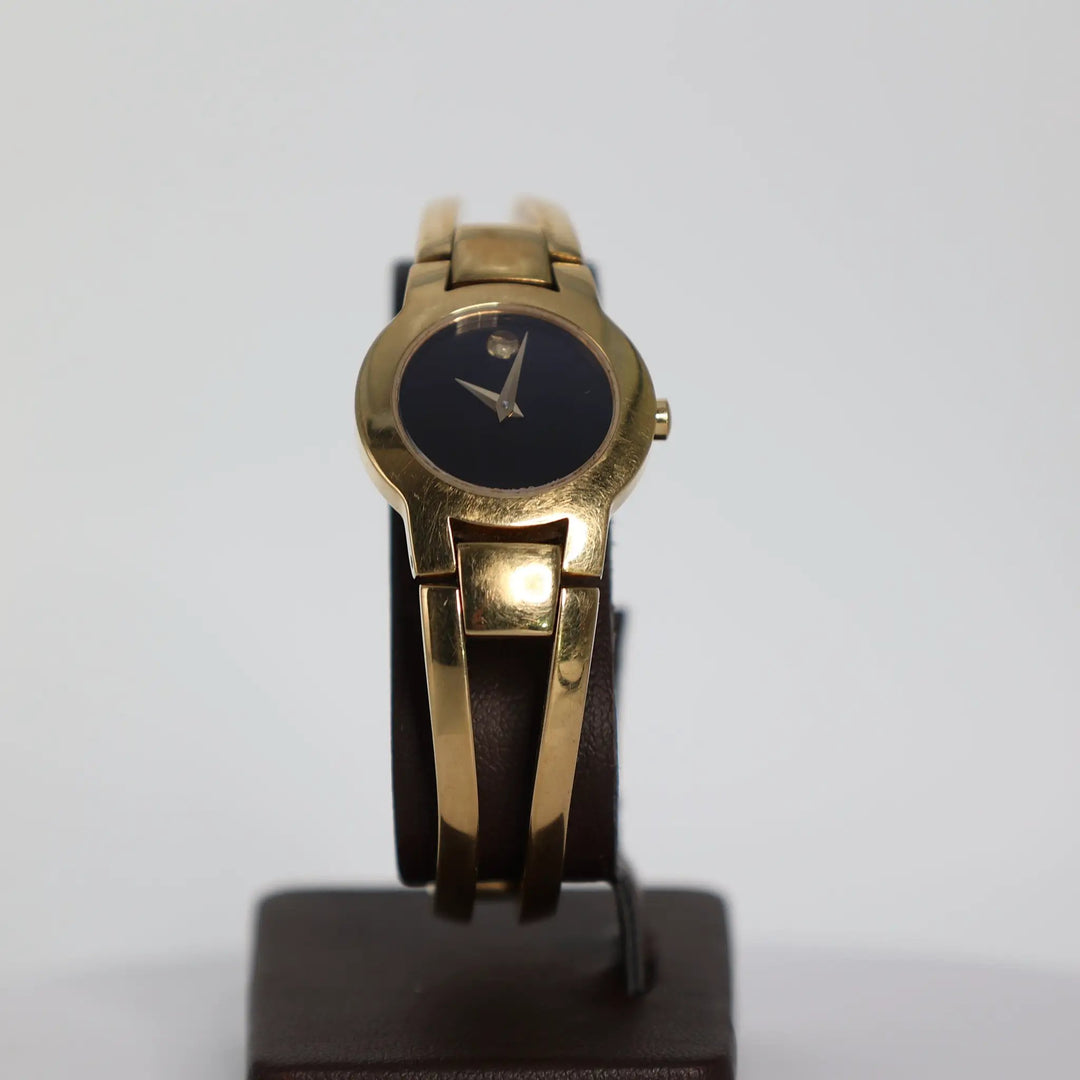 Movado Amorosa Gold Tone Womens Bangle Watch Elegant Accessory by Annie McConnell's Renewed Elegance