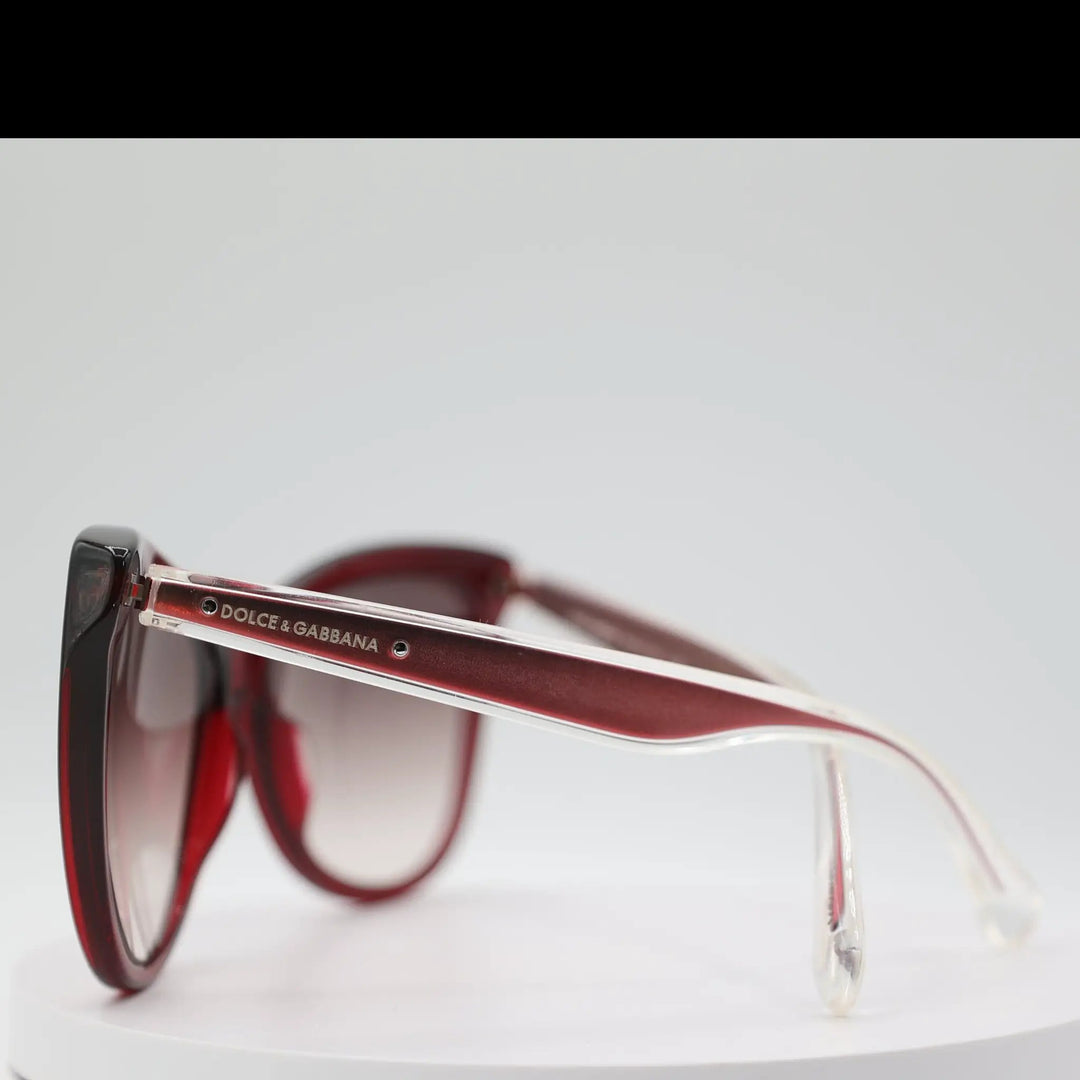 Dolce & Gabbana Butterfly Red Transparent Sunglasses by Annie McConnell's Renewed Elegance
