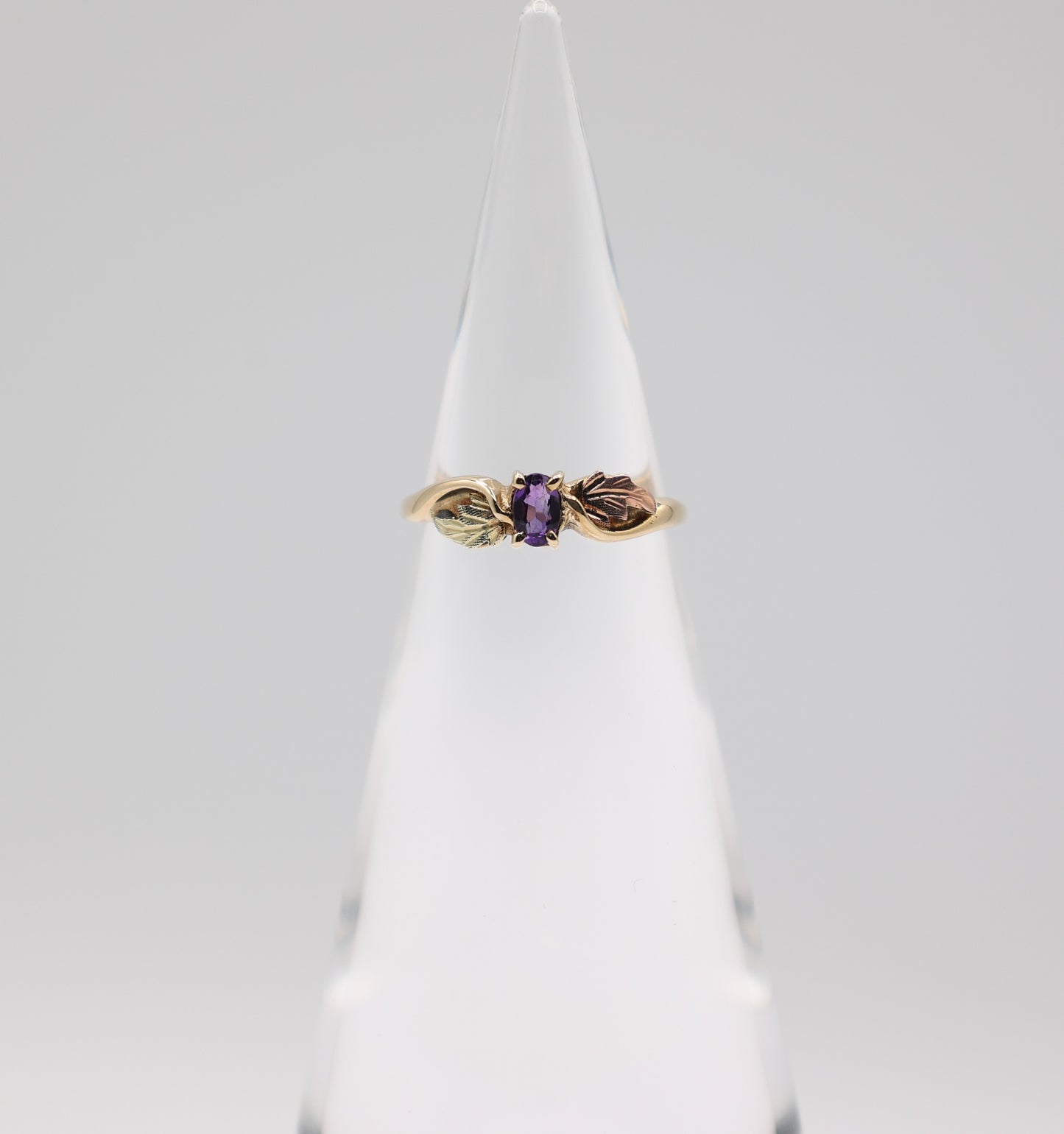 14k Gold Amethyst Vintage Ring - Size 7