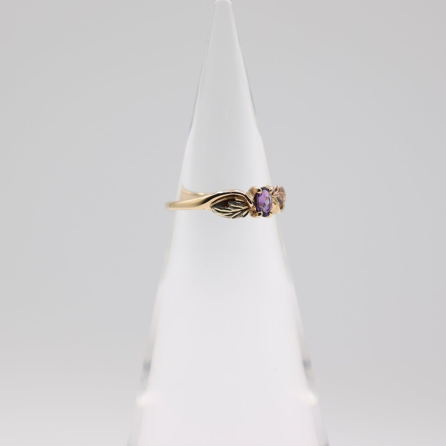 14k Gold Amethyst Vintage Ring - Size 7