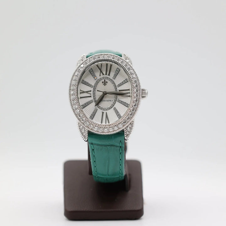 Judith Ripka London Cubic Zirconia Stainless Steel and Green Watch by Annie McConnell's Renewed Elegance