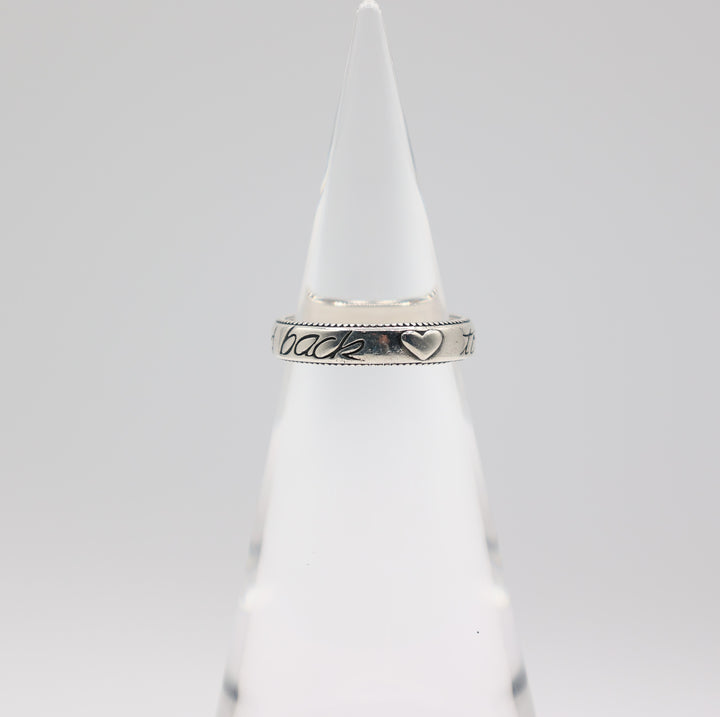 James Avery 925 Silver "To the Moon and Back" Ring- Size 8.5