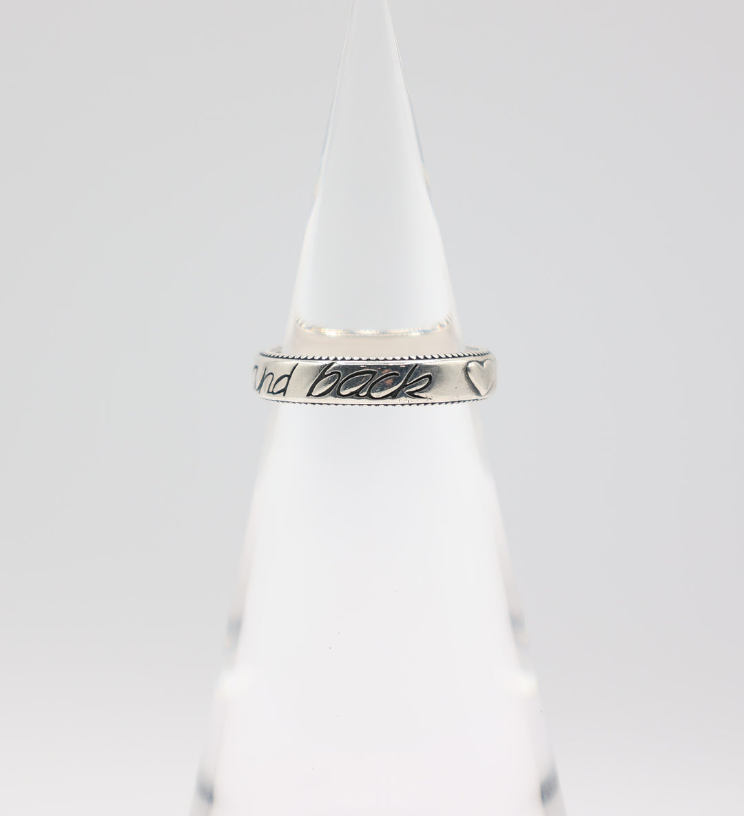 James Avery 925 Silver "To the Moon and Back" Ring- Size 8.5