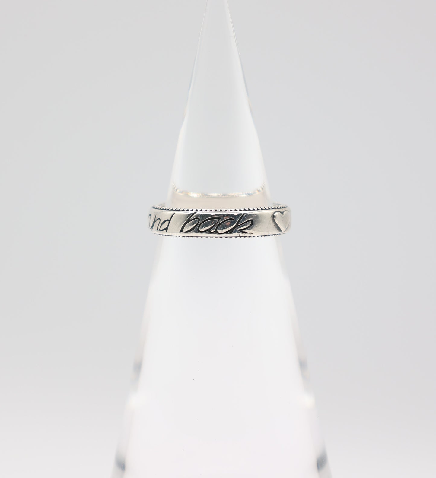 James Avery 925 Silver "To the Moon and Back" Ring- Size 8