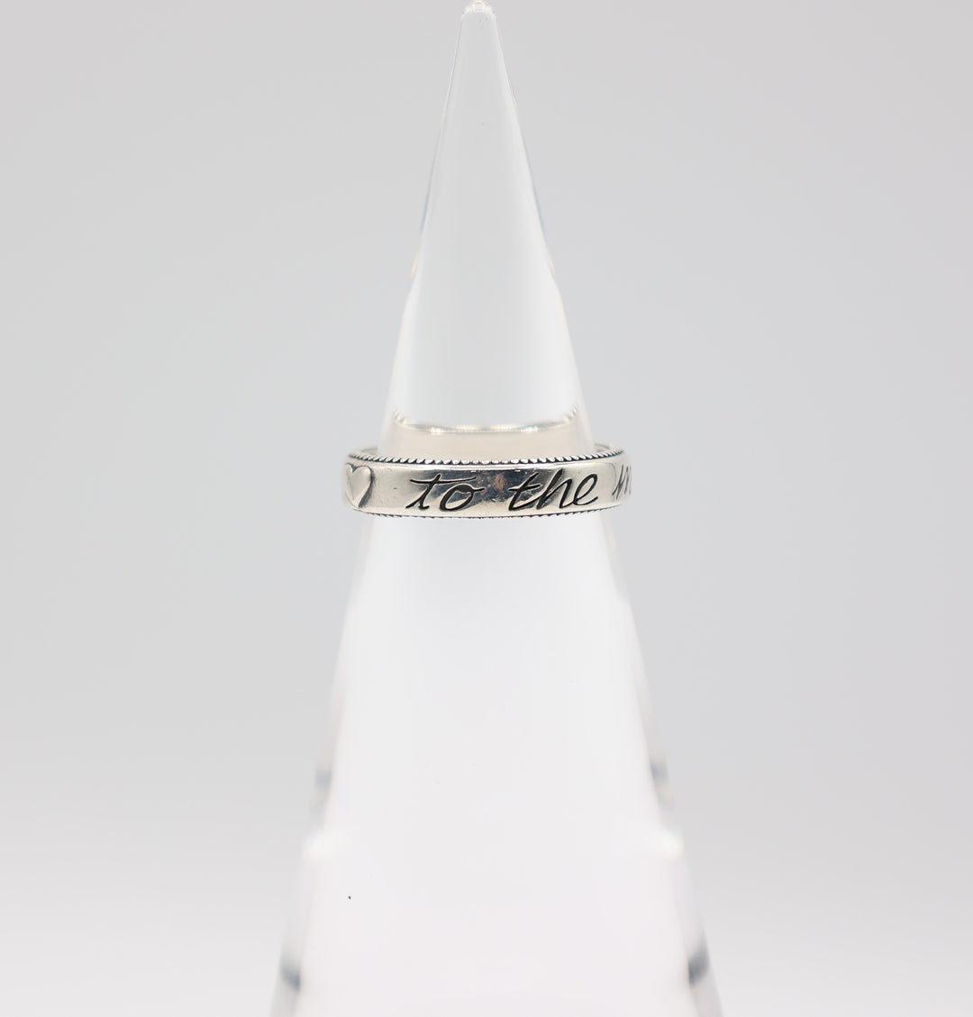 James Avery 925 Silver "To the Moon and Back" Ring- Size 8.5