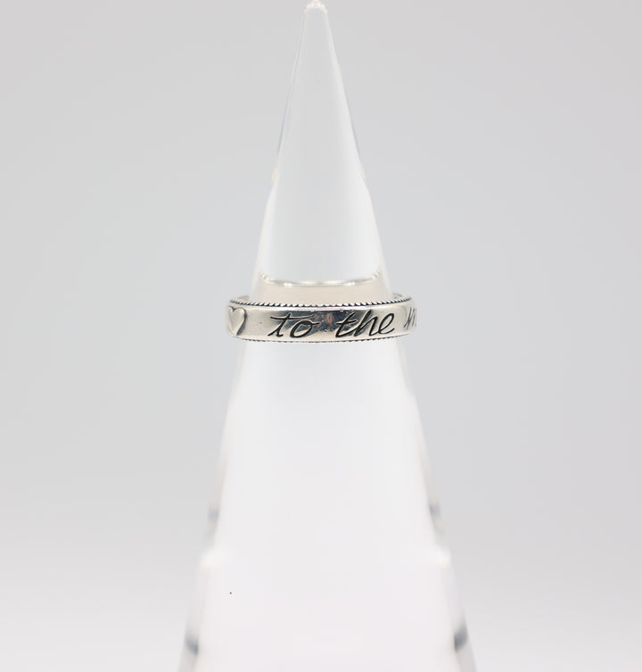 James Avery 925 Silver "To the Moon and Back" Ring- Size 8.5