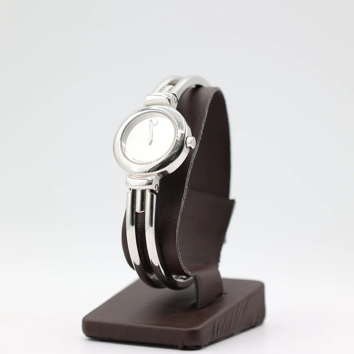 Movado Harmony Mirror Silver Tone Watch Unisex Timepiece by Annie McConnell's Renewed Elegance