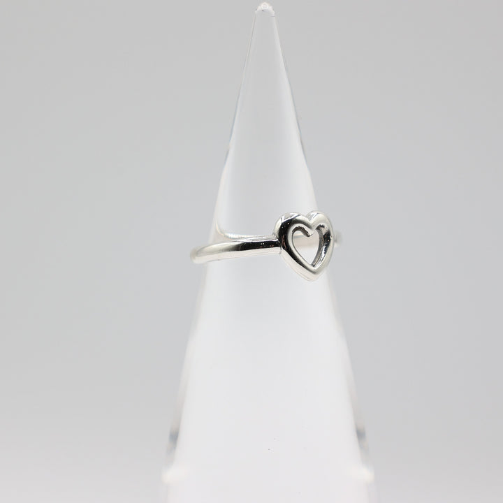 James Avery 925 Silver Retired Open Heart Ring - Size 7.5