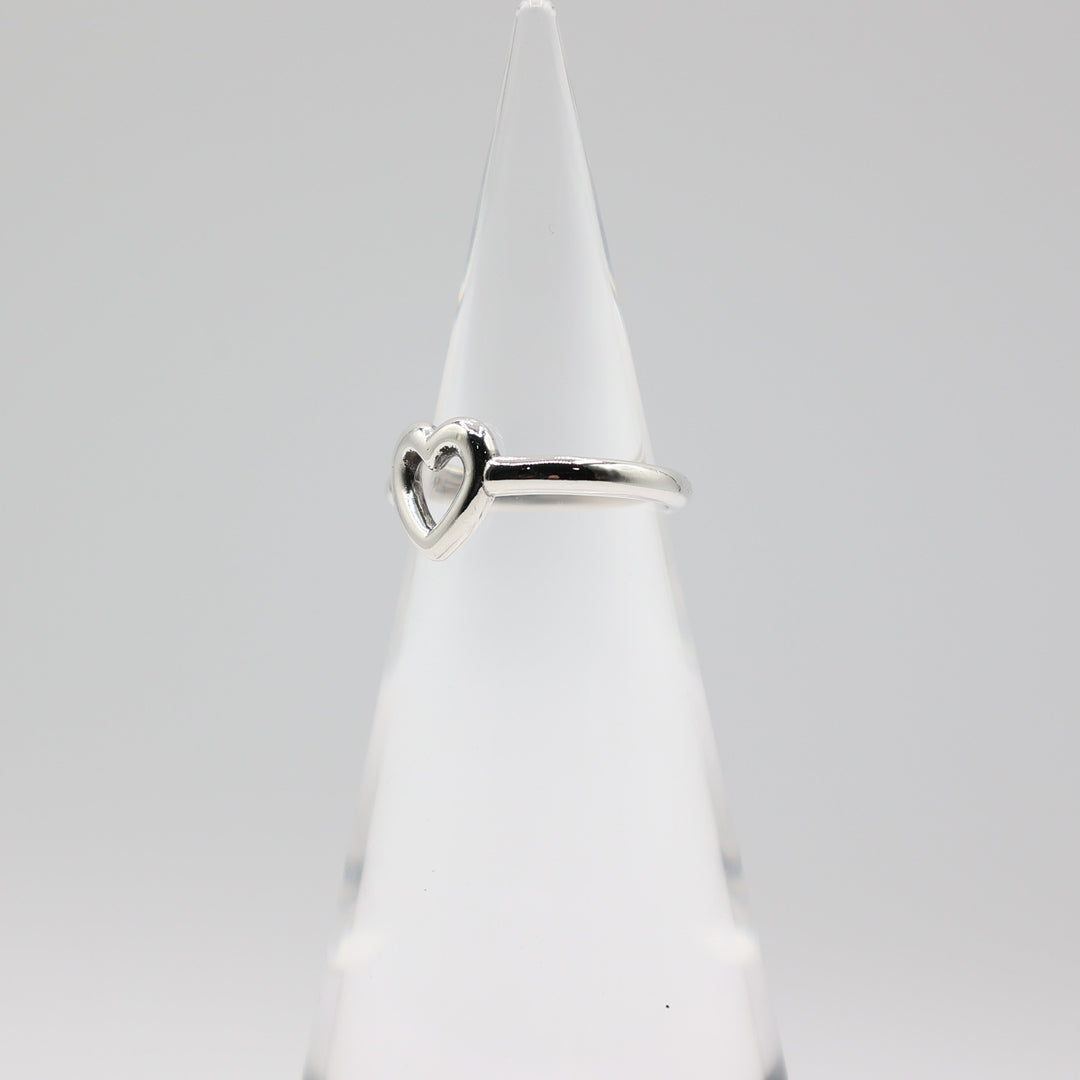 James Avery 925 Silver Retired Open Heart Ring - Size 7.5