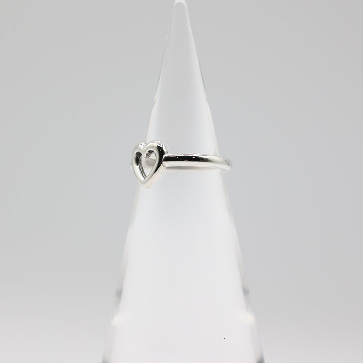 James Avery 925 Silver Retired Open Heart Ring - Size 7.5