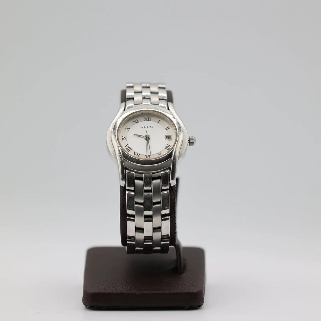 Gucci 5500L Stainless Steel Silver Watch by Annie McConnell's Renewed Elegance