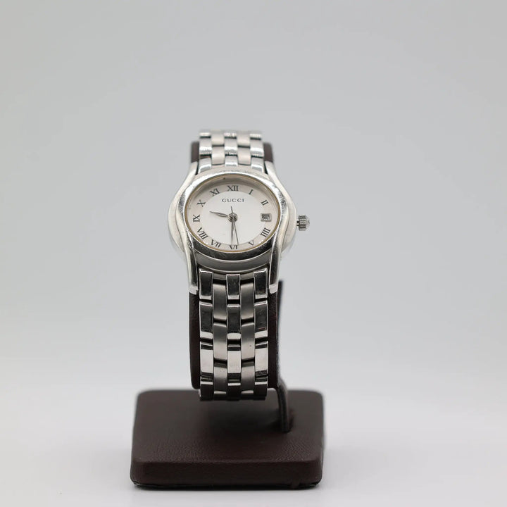 Gucci 5500L Stainless Steel Silver Watch by Annie McConnell's Renewed Elegance