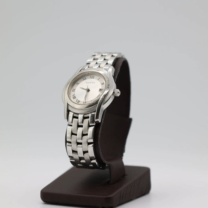 Gucci 5500L Stainless Steel Silver Watch by Annie McConnell's Renewed Elegance