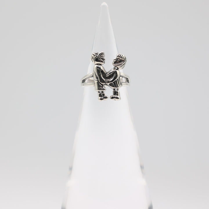 Sterling Silver Boy & Girl Ring Size 4.5