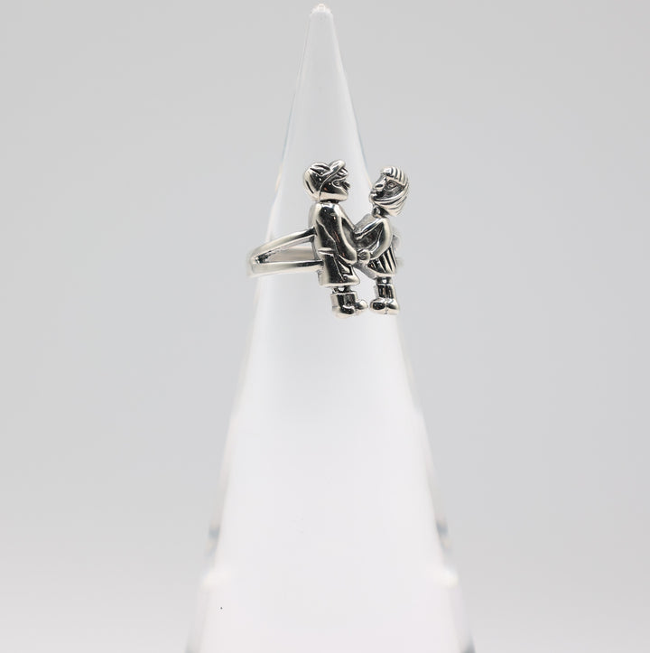 Sterling Silver Boy & Girl Ring Size 4.5