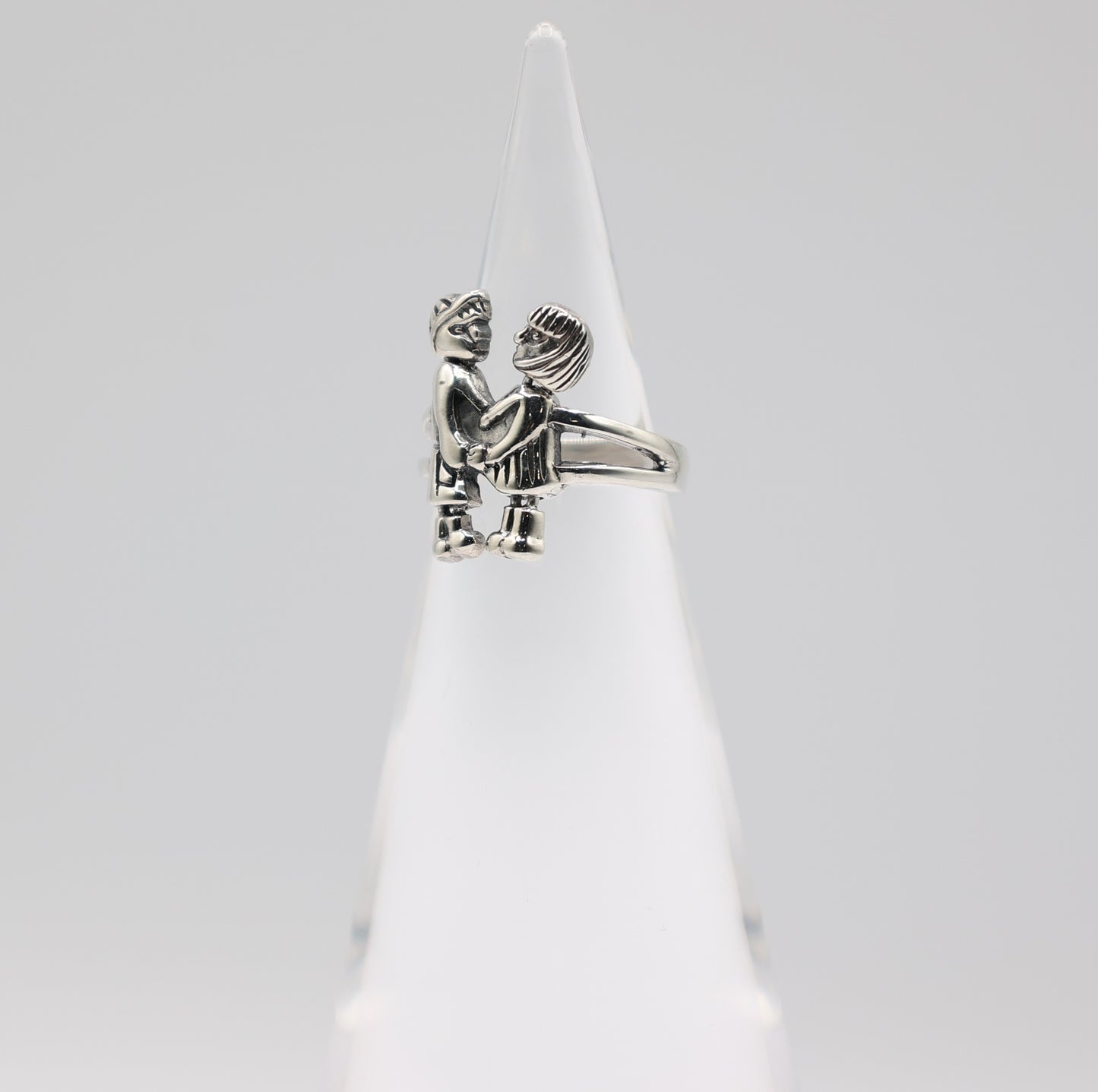 Sterling Silver Boy & Girl Ring Size 5